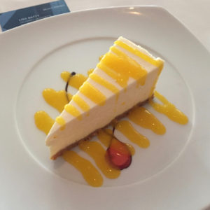 Cheesecake with Passion Fruit Sauce
