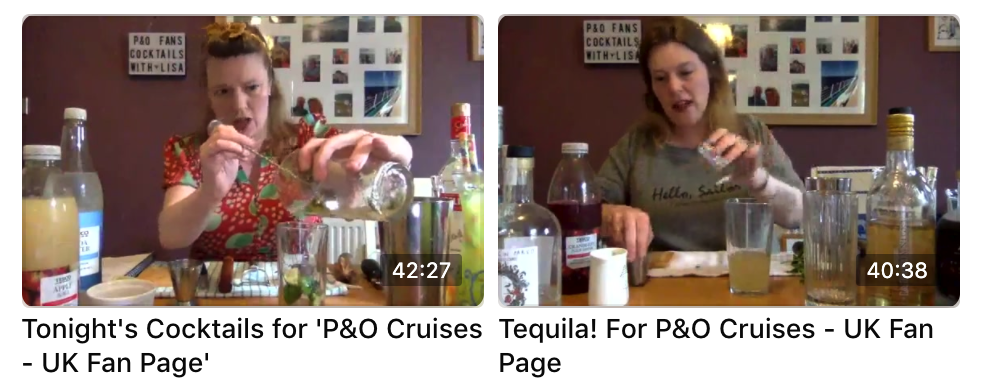Cocktails with Lisa - videos available on Facebook